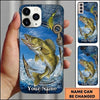 Maxcorners Fishing Blue Ocean Wave Hook Customized Name 3D Cap