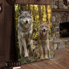 Maxcorners Humorous Wolf Pack Canvas Art - Forest Friends Waving Print