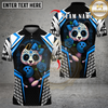 Maxcorners Bowling Skull Baby Panda Multicolor Customized Name, Team Name 3D Shirts