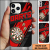 Maxcorners Purple Sport Darts Board Graphic Personalized Name 3D Phone Case