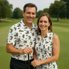 Maxcorners St Patrick's Day Leprechaun Golf And Beer Golf Pose Shamrock Golf Shirt, Golf Shirts For Men