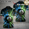 Maxcorners Electric 8-Ball Billiards Multicolor Customized Name, Team Name 3D Shirts