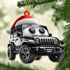 Maxcorners Custom Name Jeep Ornament, Jeep Lover Christmas Gift 2D Flat LM2111