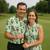 Maxcorners Happy St Patrick's Day Gnomes Shamrock Golf Shirt, Men's Funny Golf Shirts, Golf Shirts For Men
