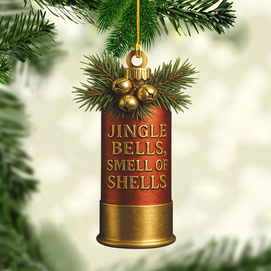 Maxcorners Funny Shotgun Shell Christmas Ornament Rustic Hunting Tree Decoration Gift for Hunters LM0110