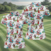 Maxcorners Surfing Santa Tropical Christmas Golf Shirt, Christmas Golf Shirt, Women’s Golf Polo LM1507