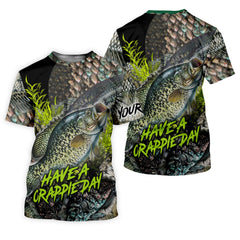 Maxcorners Have A Crappie Day Long Sleeve Sun Shirt, Tournament Fishing Shirts, Camo Long Sleeve Shirt, Fishing Shirts For Men
