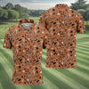 Maxcorners Southwest Desert Taco Skull Pattern Hawaiian Golf Shirt, Golf Tops For Women, Performance Golf Shirt LM1507