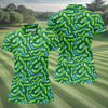 Maxcorners Golf Course Layout Golf Shirt, Fairway Water Hazard Pattern, Golf Shirt For Women LM1507