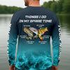 Maxcorners Personalized Fishing Shirt for Men, Funny Angler Long Sleeve UPF Shirt, Things I Do in My Spare Time Fisherman Gift