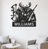 Maxcorners Personalized Deer Hunting Metal Sign WITH LED/WITHOUT LED – Bow & Rifle Wall Decor for Hunters LM0110