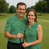 Maxcorners Dark Green Golf Items Seamless Pattern St. Patrick’s Day Shamrock Golf Shirt, Golf Shirts For Men