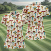 Maxcorners Funny Mushroom Legs Pattern Golf Polo Shirt, Golf Shirts For Women, Women’s Golf Polo LM1507