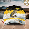 Maxcorners Fishing Yellow White Sport Pattern Personalized 3D Cap (11 Breeds)