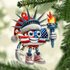 Maxcorners Custom Name American Christmas Ornament, America Lover Christmas Gift 2D Flat LM2111