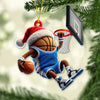 Maxcorners Custom Name and Number Basketball Ornament, Basketball Team Christmas Gift 2D Flat LM2111