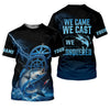 Maxcorners We Came We Saw We Conquered, Casting Fish, SPF Shirt, Custom Fishing Shirt, Men Long Sleeve Shirt