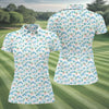 Maxcorners Watercolor Palm Tree Hawaiian Golf Shirt, Summer Vibe Women's Golf Tops, Ladies Golf Shirts LM1507