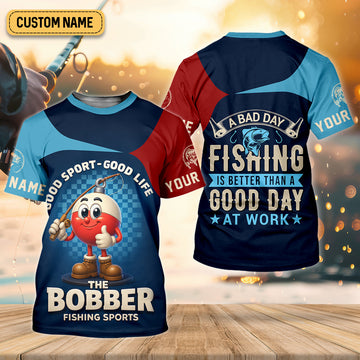 Maxcorners A Bad Day Fishing Is Better Than A Good Day At Work Fishing UPF Shirts, Funny Fishing Shirt