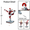 Maxcorners Custom Name Santa Figure Skating Ornament, Santa Christmas Decoration 2D Flat LM2111