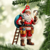 Maxcorners Custom Name Electrician Santa Ornament, Santa Christmas Gift 2D Flat LM2111