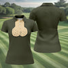 Maxcorners Olive Green Funny Dickhead Faux Chest Golf Shirt, Golf Tops For Women, Women’s Golf Apparel LM1507