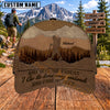 Maxcorners Hiking Bear Mountain Forest Personalized Name 3D Cap