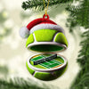 Maxcorners Custom Name Tennis Ornament, Tennis Christmas Gift 2D Flat LM2111