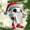Maxcorners Custom Name Soccer Ornament, Christmas Soccer Gift 2D Flat LM2211