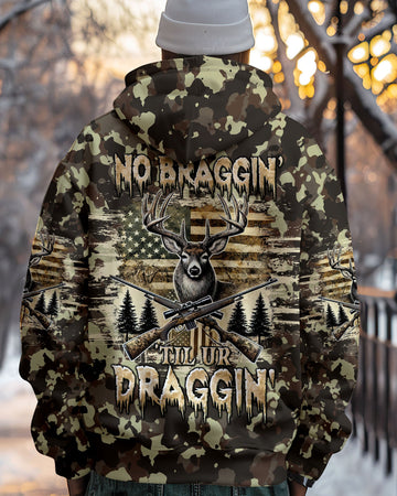 Maxcorners No Bragging Until You're Dragging Deer Hunting All Over Print LM1601