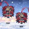Maxcorners Custom Name England Ornament, Christmas Gift for England Lover 2D Flat LM2211