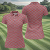 Maxcorners Red New York Assman Pattern Polo Shirt, Ladies Golf Shirts, Hawaiian Golf Shirt, Women’s Golf Apparel LM1507