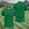 Maxcorners Golf And Beer Lucky Four Leaf Clover St Patrick's Day Green Golf Tops For Men, Golf Gift For Men