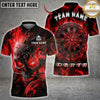Maxcorners Darts Shirt Gothic Skull Dartboard Flaming Design, Multicolor Customized Name, Team Name 3D Shirts