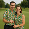 Maxcorners Naughty Fun Adult Humor St Patrick's Day Golf Shirt, Green Orange White Women's Golf Tops, Ladies Golf Shirts