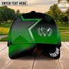 Maxcorners Golf Geometric Stripe Laurels Ball Emblem Personalized Name 3D Classic Cap
