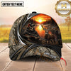 Maxcorners Deer Hunting Skull Hunter Sunset Camo Multiple Options Personalized Name 3D Cap