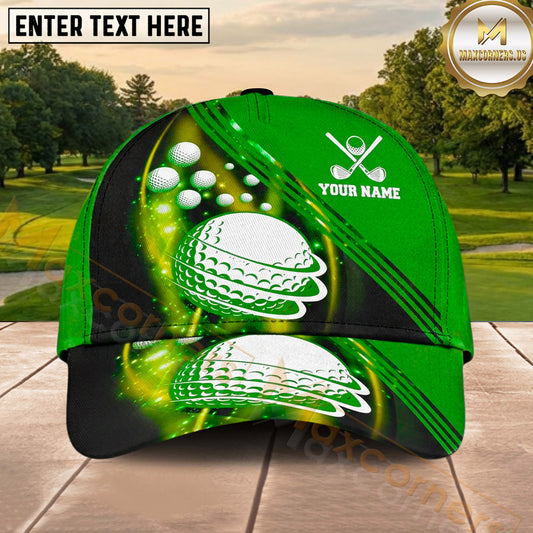 Maxcorners Golf Orbiting Golf Balls Galaxy Pattern Personalized Name 3D Classic Cap