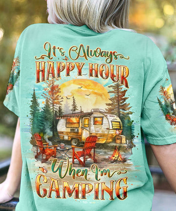 Maxcorners It's Always Happy Hour When I'm Camping All Over Print LM2101