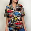 Maxcorners Personalized Hot Rod Hawaiian Shirt, Magazine Pattern Custom Photo Car Aloha Shirts (Up to 5 photos)