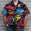 Maxcorners Personalized Hot Rod Car Hawaiian Shirt, Flame Pattern Gift for Hot Rod Lovers, Custom Photo Car Aloha Shirts (Up to 5 photos)