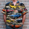 Maxcorners Personalized Muscle Car Hawaiian Shirt, Magazine Pattern Custom Photo Car Aloha Shirts (Up to 5 photos)