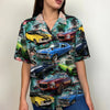 Maxcorners Personalized Muscle Car Hawaiian Shirt, Tropical Hawaii Beach Custom Photo Car Aloha Shirts (Up to 5 photos)
