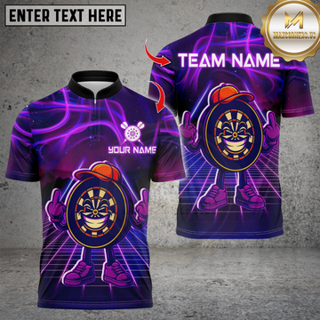 Maxcorners Darts Neon Dartboard Swag Multicolor Customized Name, Team Name 3D Shirts