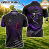 Maxcorners Disc Golf Basket & Skull Graphic with Dynamic Disc Golf Motion Design Multicolor Customized Name, Team Name 3D Shirts