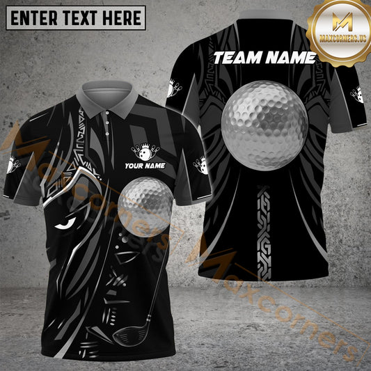 Maxcorners Golf Black Panther Pro Personalized Name, Team Name 3D Shirt (6 Colors)