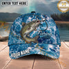 Maxcorners Fishing Blue Water Foam Lure Quote Personalized Name 3D Cap (12 Fish Species)