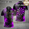 Maxcorners Darts Shirt – Grunge Dartboard Abstract Texture – Multioptions Personalized Name, Team Name 3D Shirt (4 Colors)