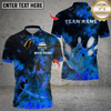 Maxcorners Bowling And Pin Samurai Inferno Design Multicolor Customized Name, Team Name 3D Shirts