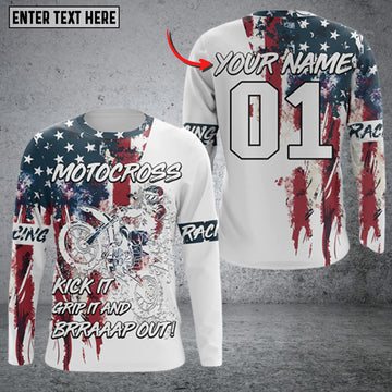 Maxcorners Cruiser Biker Personalized Name 3D Shirt